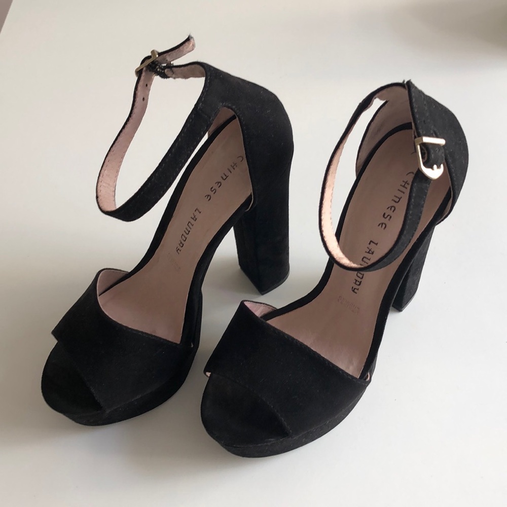 Black Strappy Heels
